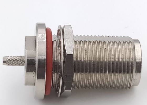 Straight RF N Antenna Connector Female Pin 6GHz Soldered Crimp With RG142 Cables