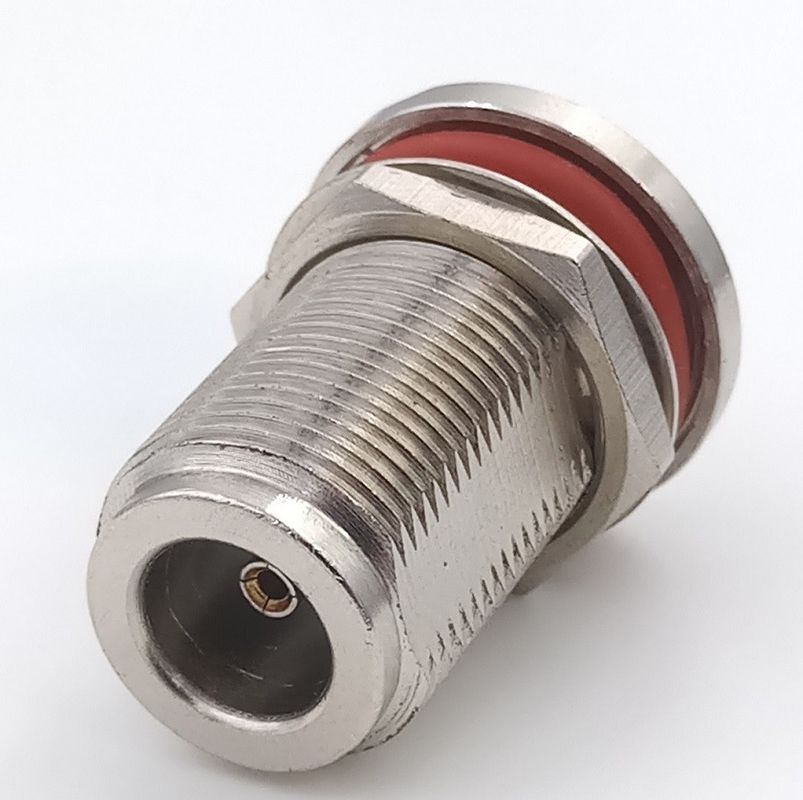 Straight RF N Antenna Connector Female Pin 6GHz Soldered Crimp With RG142 Cables