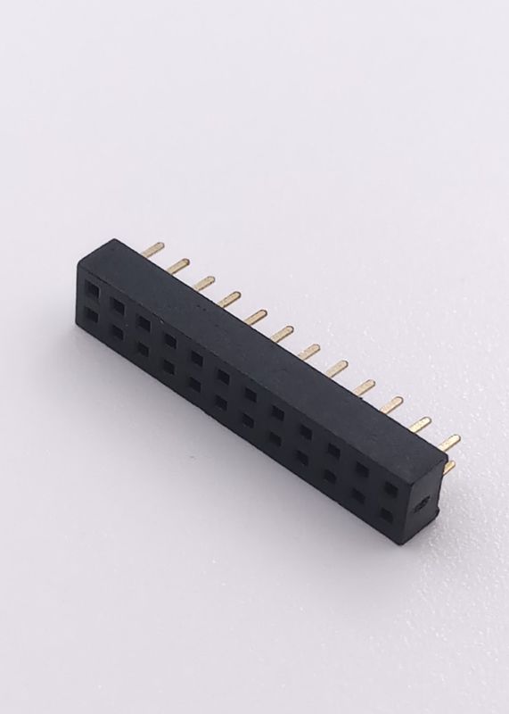 Pitch 1.27mm Female Header Connector 2X12P Gold Plated Straight DIP PCB Mount